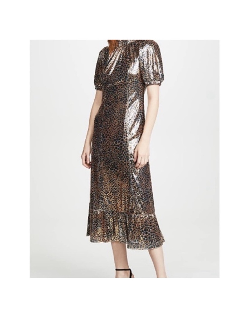 Sea Sequined Leopard-Print Maxi Dress in Brown and Black